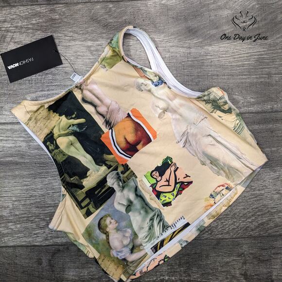Fashion Nova Piece of Art Tank Top Size S - Picture 3 of 3